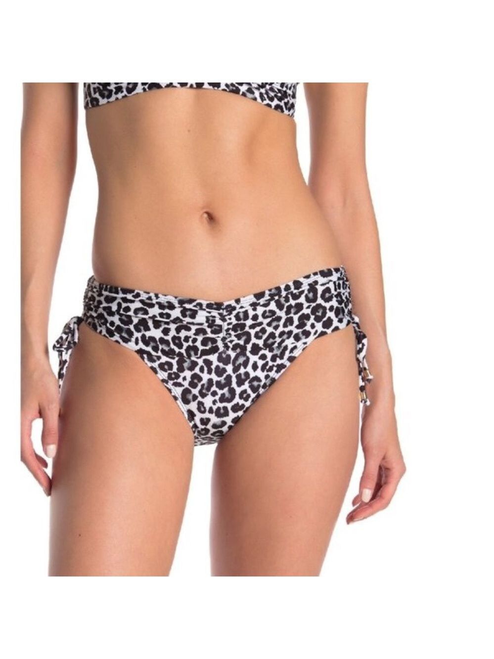 Ella Moss Womens Shirred Waistband Swim Bottom